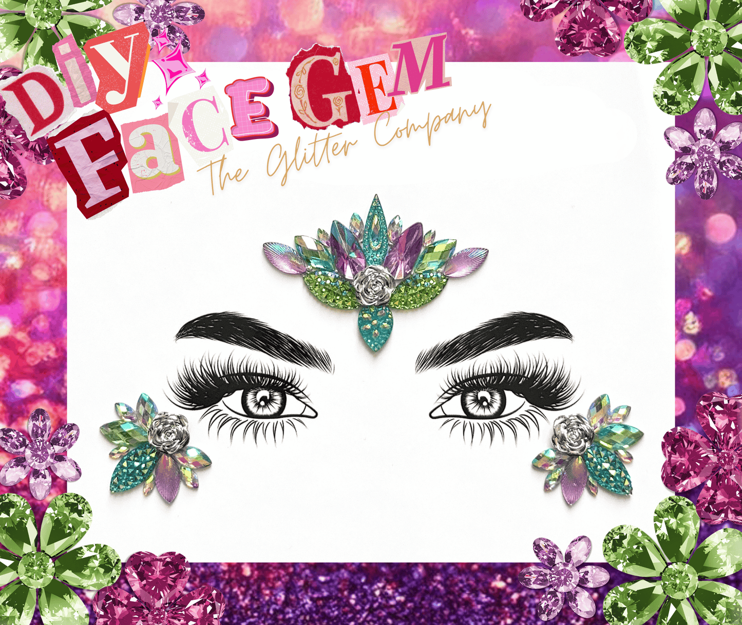 DIY Mystic Lagoon Flower Face Gem Kit