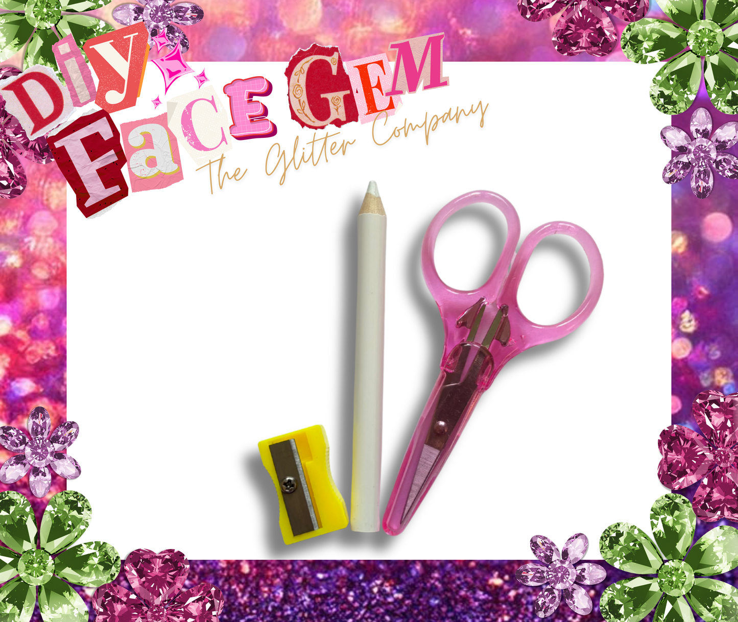 DIY Blush Rose Face Gem Kit