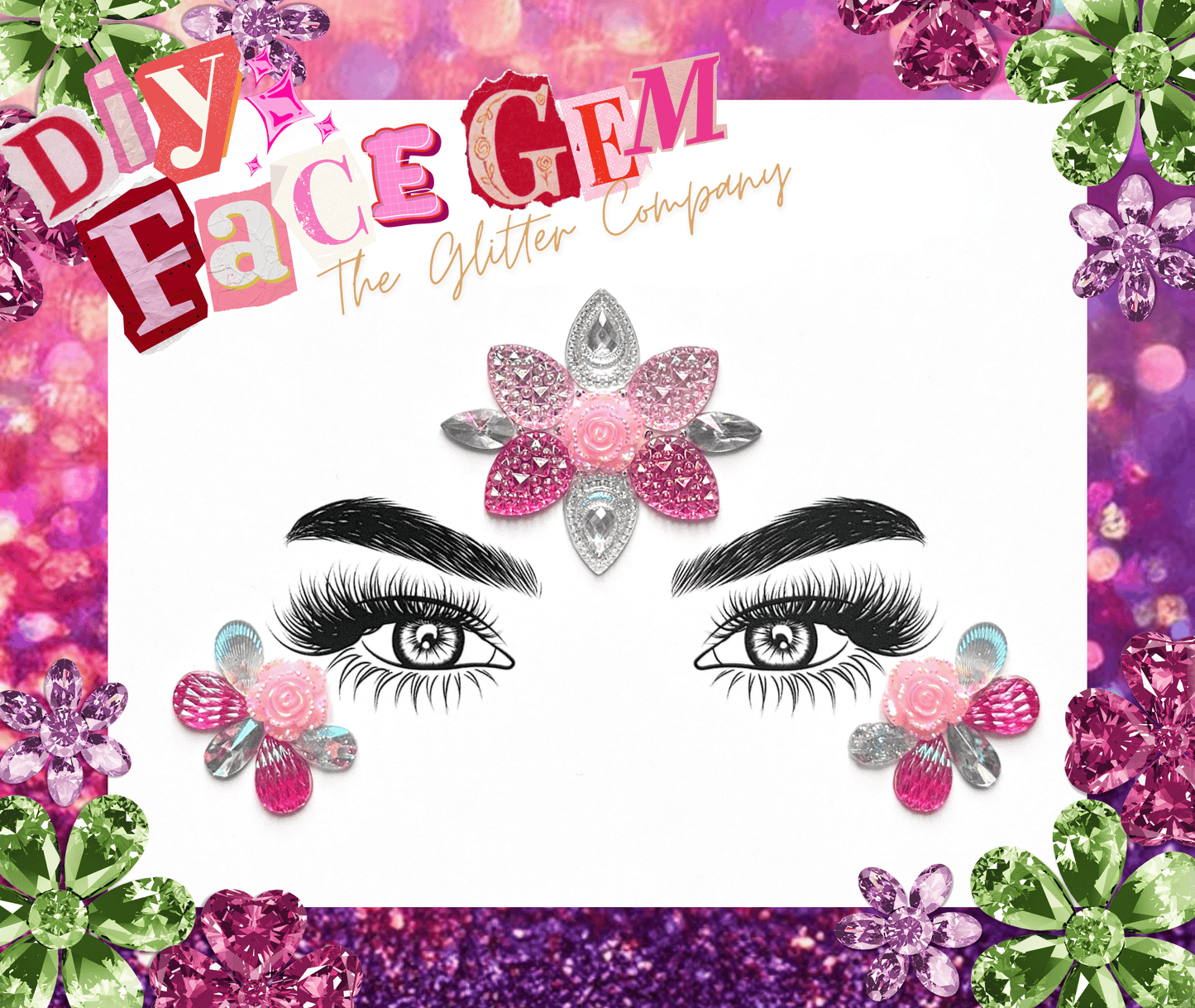 DIY Rosy Snow Face Gem Kit